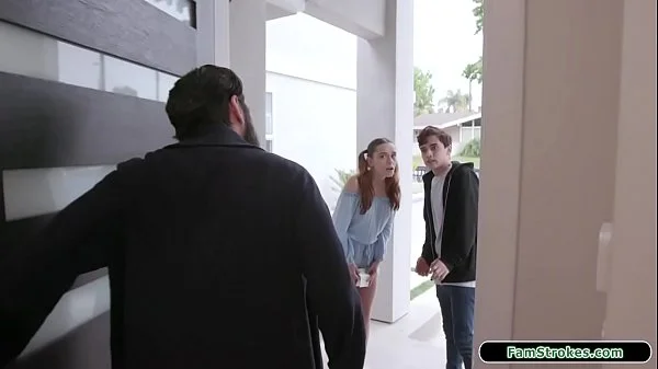 Stepteen is spanked by stepdad for lying