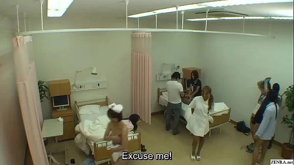 Japanese CMNF naked hospital prank TV show