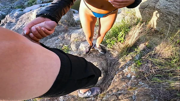 Naughty hikers - they got the summit and got busy on it fucking