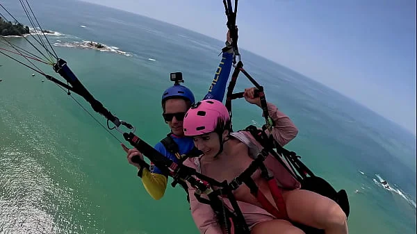 Wet and Messy Extreme SQUIRTING while PARAGLIDING 2 in Costa Rica