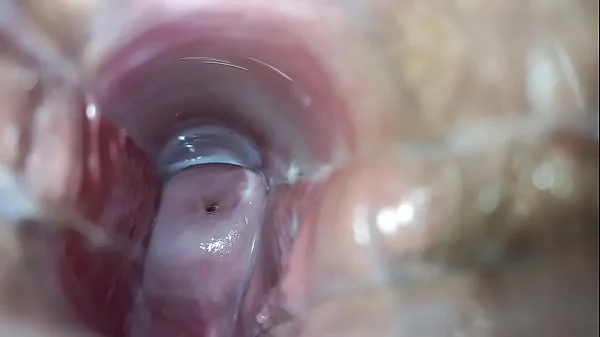 Orgasm inside pussy close-up