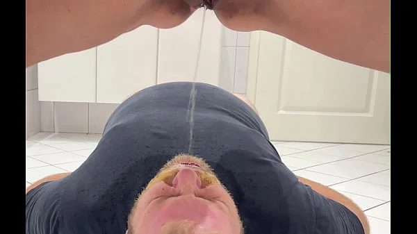 Pissing in his mouth