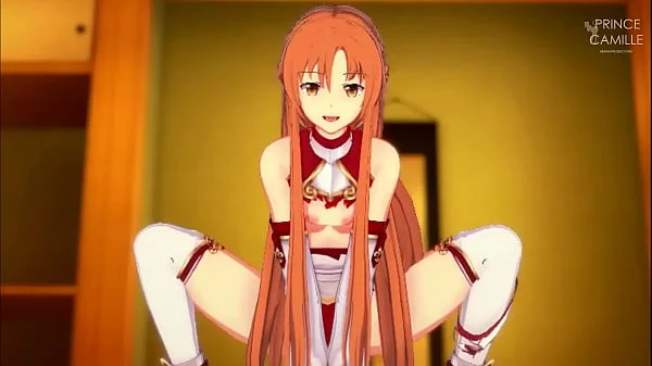 Asuna unplanned sex POV in a village room online
