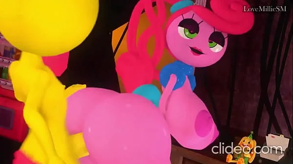 Mommy long legs plays with her new friend