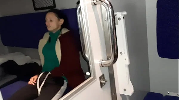 A stranger and a fellow traveler and I cum in a train compartment -