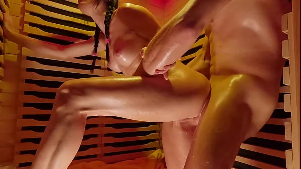 Making a scene in PUBLIC SAUNA! SQUIRTING and MULTIPLE CREAMPIE