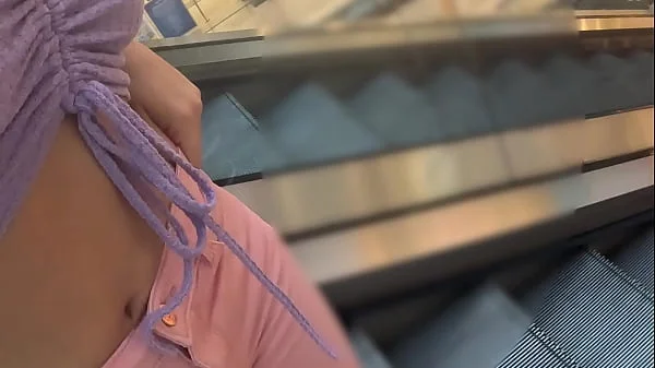 CUMWALK and WETTING in the SHOPPING MALL
