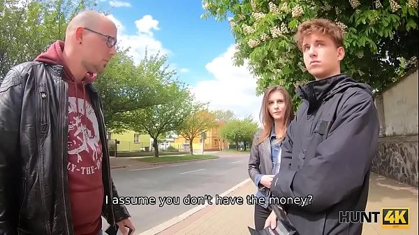 HUNT4K. Stranger offers cash to young couple for crazy sex with him
