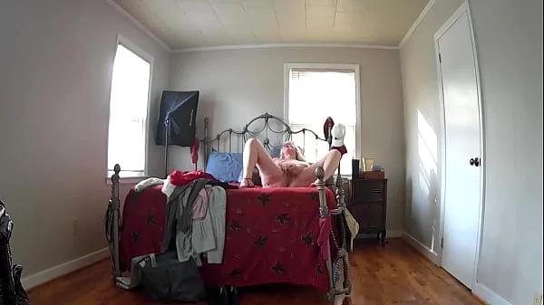 Hidden Camera - Step Mom Comes Home From Shopping, Tries On New Clothes And Masturbates!