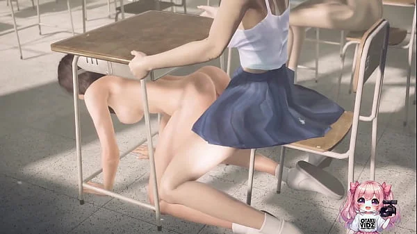 Anime Horny classmates fucking in public classroom