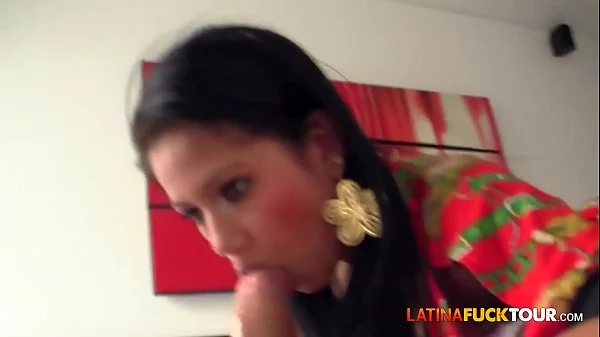 Latina Teen Gets Cum On Her Braces