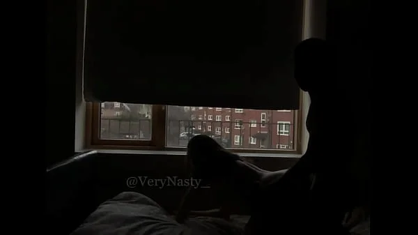 Slut Fucking BBC by the window for everyone to see