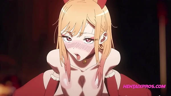 Hot Blonde Marin Dressed as a Bunny Gives Blowjob then Gets Creampied - Uncensored Cartoon