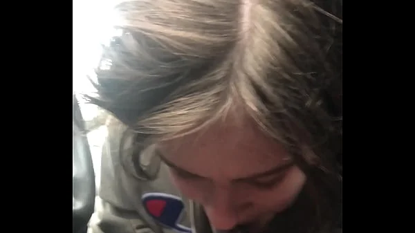 Lesbian bestfriend gets facefucked on car ride