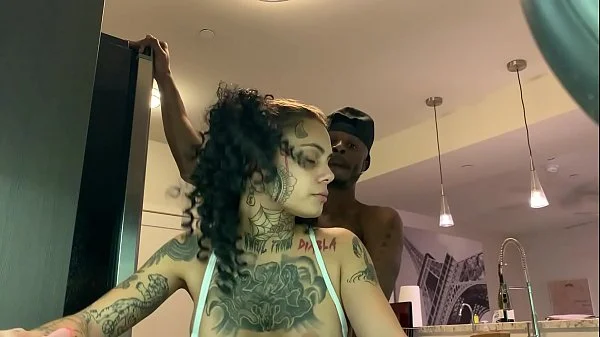Sexy Latina Putting the Groceries away then take a Big Black Dick (Part 2)