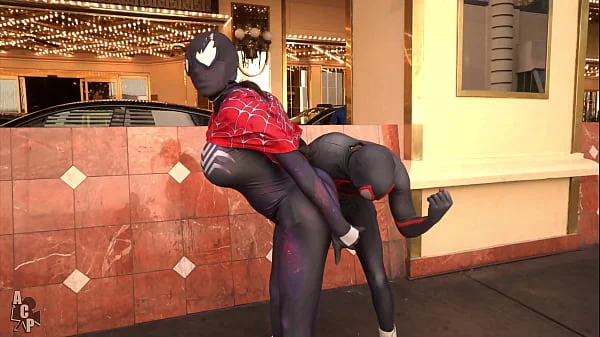 Spiderman Across The Pussy Universe Starring Ebony Mystique & Gibby The Clown