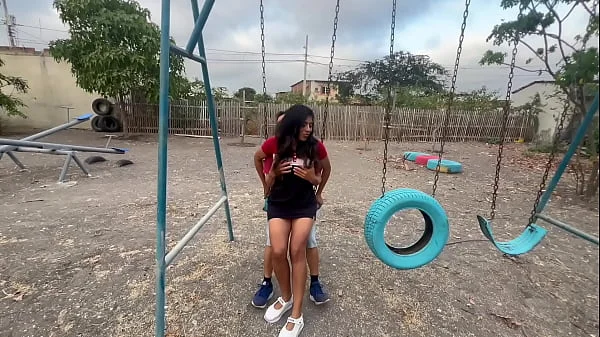 And if they discover us? , fun sex in a public park with my fucking whore girlfriend and a horny stranger