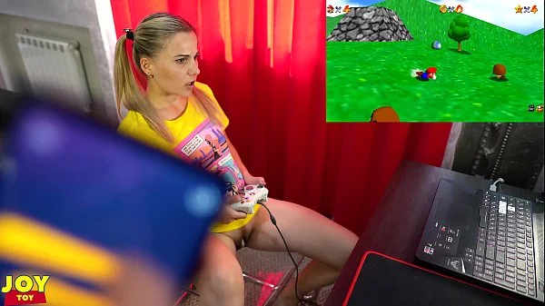 Letsplay Retro Game With Remote Vibrator in My Pussy - OrgasMario By Letty Black