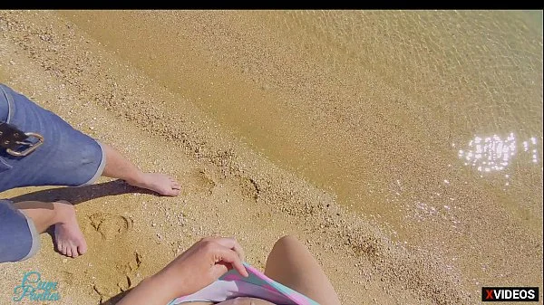 OMG STRANGER CUM IN MY PANTIES ON THE BEACH