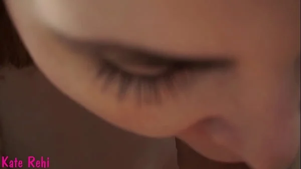 Blowjob close-up. Creampie in mouth.