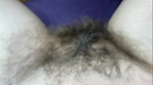 Testing Pussy licking clit licker toy big clitoris hairy pussy in extreme closeup masturbation