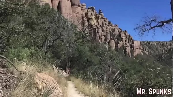 SHE DRINKS CUM INSTEAD OF WATER While Hiking in the Forest