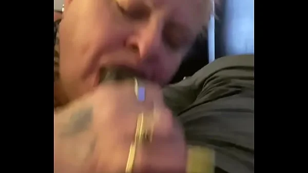 Trailer granny gumjob deepthroat 9 inch BBC facial only gags once on 9 inch cock no teeth