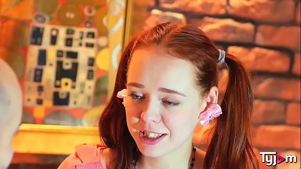 Young russian Melissa takes a hard sodomy with a hard cock guy