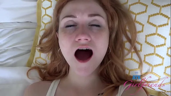 Skinny Amateur redhead with small tits & braces gets pussy eaten and rides cock (POV) Scarlet Skies