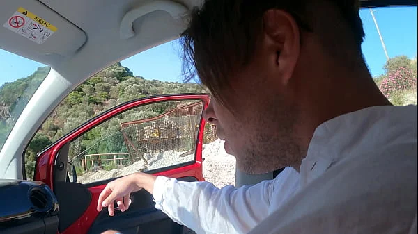 He Fucked me Hard in the Car on Public Parking! I Fuck like a Whore. 4K