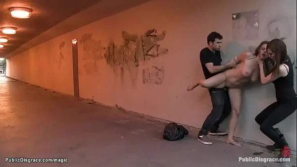 Busty Czeck babe fucked in public