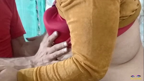 step Son in law pressing big boobs of mother in law and motivating for anal hardcore fucking and puts middle finger in her ass, beautiful roleplay saasu damaad sex by Netu and Hubby xxx hd film in clear Hindi audio