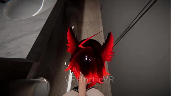 Public Restroom Suck And Fuck Red Head POV Lap Dance VRChat ERP