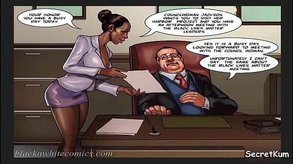 The Mayor S. 2 Ep. 1 - Black Council Woman Fucked in Office by her Monster Cock Boss - Politicians Fuck in Parliament Building