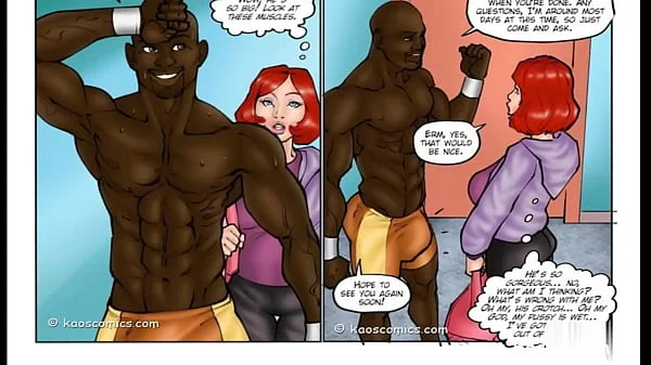 Annabelle's New Life pt. 1 - Innocent Housewife Fucked By Big Black Cock Trainer in Gym Bathroom Cheating Wife