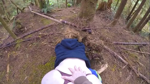 Big juicy ass teasing and fucked in the woods
