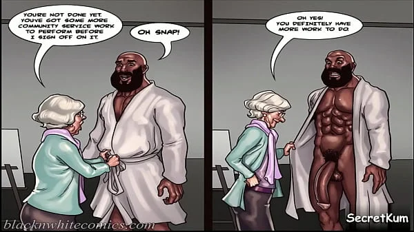 Art Class season #1 ep. #5 - Old Lady wants Big black Cock too Granny Extreme Deepthroat